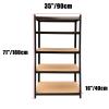 5 Tier Adjustable Boltless Garage Shelving, Heavy Duty Storage Racking Unit, Organizing Metal Shelf for Home Office Workshop Warehouse Household Kitchen, 71" H x 35" W x 16" D, 5 Tier Black DIY Shelf view 3