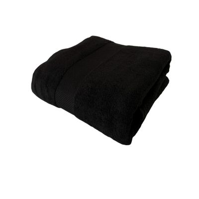 BONPERLA 100% Cotton Turkish Towels for Bath Hotel and Spa, Extra Large Oversized Bath Towels, Soft and Absorbent Bath Sheet, Black (4)