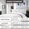 Drona Bedding Ruffle Modern Duvet Cover Set 3 Piece with Corner Ties 100% Egyptian Cotton 600 Thread Count Luxury 1 Duvet Cover (90x104 inches) 2 Pillow Shams (20x40 inches) Cal King Size/Olive view 3
