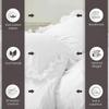 Drona Bedding Ruffle Modern Duvet Cover Set 3 Piece with Corner Ties 100% Egyptian Cotton 600 Thread Count Luxury 1 Duvet Cover (90x104 inches) 2 Pillow Shams (20x40 inches) Cal King Size/Olive view 4