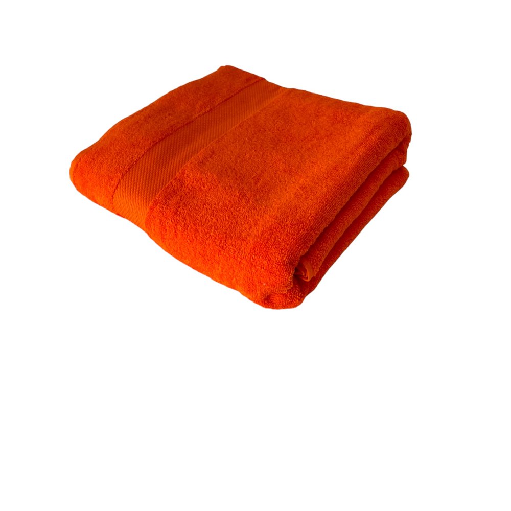 BONPERLA 100% Cotton Turkish Towels for Bath Hotel and Spa, Extra Large Bath Towels, Soft and Absorbent Bath Sheet, Orange (4)