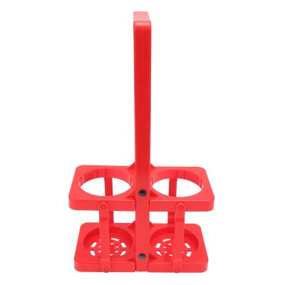 Miokycl Reusable 2 Pack Beer Bottle Carrier, Drink Caddy Holder Foldable Bar Liqueur Wine Beer Rack Basket Cup Carrier Delivery Bag(Red)