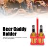 Miokycl Reusable 2 Pack Beer Bottle Carrier, Drink Caddy Holder Foldable Bar Liqueur Wine Beer Rack Basket Cup Carrier Delivery Bag(Red) view 4