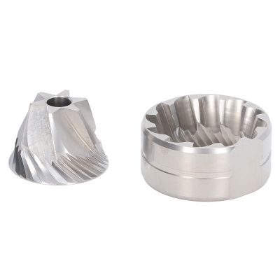 Coffee Grinder Disc Grinding Core 420 Stainless Steel Coffee Bean Grinding Disc Core Kit Six Star Cone for Home Cafe Office(Six Star)