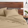 1000-TC Split Queen Giza Cotton Sheets Sets for Adjustable Bed- 5-PC Set with 2 Fitted Sheets (30"x80"), 25" Deep Pockets - 1000-Thread-Count Soft Pure Giza Cooling Sheets - Taupe view 3