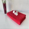 BONPERLA 100% Cotton Turkish Towels for Bath Hotel and Spa, Extra Large Bath Towels, Soft and Absorbent Bath Sheet, Red (4) view 4