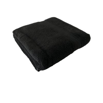 BONPERLA 100% Cotton Turkish Towels for Bath Hotel and Spa, Extra Large Bath Towels, Soft and Absorbent Bath Sheet, Black (4)