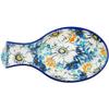 Polmedia Polish Pottery Spoon Rest UNIKAT - Elegance Pattern Handmade in Boleslawiec Poland by Ceramika Artystyczna + Certificate of Authenticity view 2