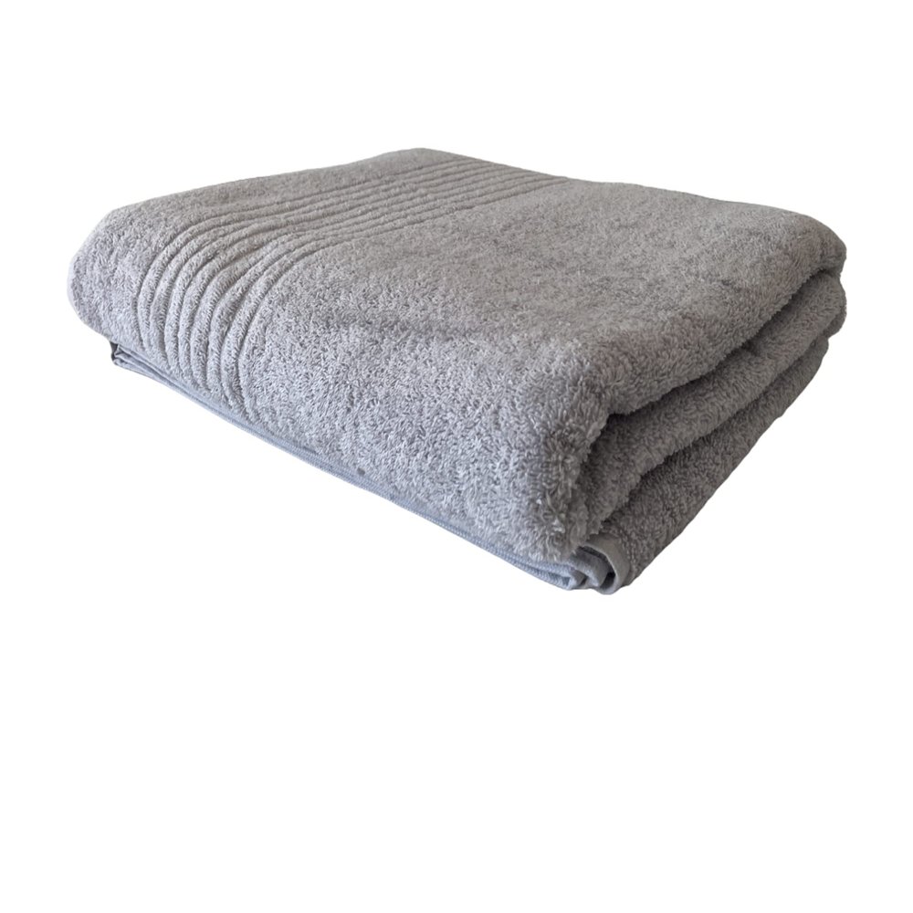 BONPERLA 100% Cotton Turkish Towels for Bath Hotel and Spa, Oversized Bath Towels, Soft and Absorbent Bath Sheet, Gray (4)