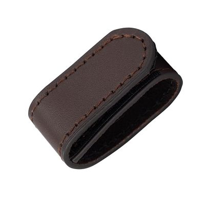 TACNEX Genuine Leather Belt Keeper 1 3/8" - 1 1/2" Wide Men's Dress/EDC/Tool Belt Loop Stays Strap Tag End Holder Retainer Band Accessories Brown 1PCS