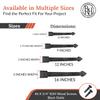 2 Pack 16" Black Faux Strap Hinges - Hand Forged Dummy Faux Hinge  Handmade Rustic Iron Hinges for Farmhouse Shutter, Carriage Doors, Barn Door, Castle Door, and Gates  The Colonial Series view 2