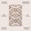 JONATHAN Y Neutral Diamond Kilim Indoor Outdoor Area Rug 4X6 Brown/Ivory, Sumak High-Low Pile for Backyard, Patio, Porch, Easy-Cleaning, High Traffic, Pet-Friendly, Non-Shedding (SBH107C-4) view 2