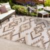 JONATHAN Y Neutral Diamond Kilim Indoor Outdoor Area Rug 4X6 Brown/Ivory, Sumak High-Low Pile for Backyard, Patio, Porch, Easy-Cleaning, High Traffic, Pet-Friendly, Non-Shedding (SBH107C-4) view 3