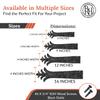 2 Pack 9" Black Faux Strap Hinges - Hand Forged Dummy Faux Hinge Handmade Rustic Iron Hinges for Farmhouse Shutter, Carriage Doors, Barn Door, Castle Door, and Gates The Ionian Series view 2