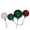 Vickerman 10' White, Red, and Green Assorted Finish Branch Ball Ornament Garland. view 4