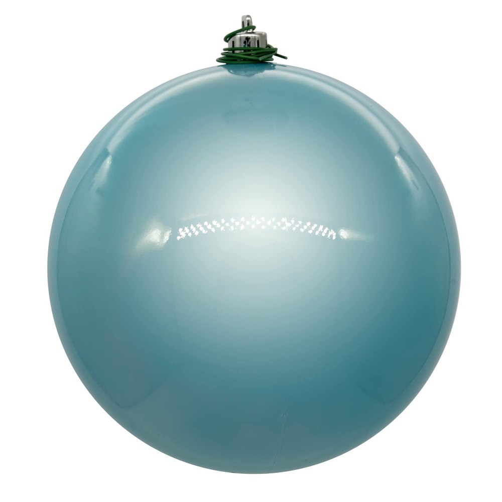 Vickerman 3" Baby Blue PPearl UV Drilled Ball Ornament, 12 per Bag.