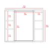 Hops Medicine Cabinet, Double Door, Mirror, One External Shelf, Black wengue Finish view 2
