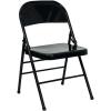 Efavormart 5 PCS White Glossy Satin Folding Chair Covers, Reusable Elegant Chair Covers view 3
