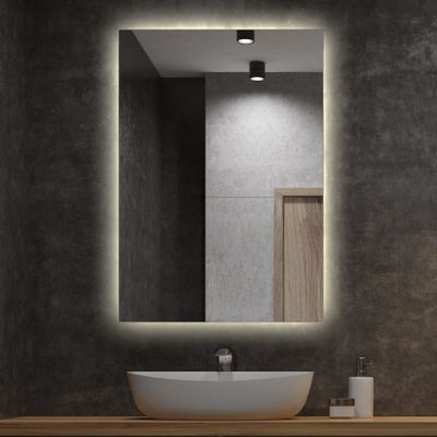 Tulup Mirror 27.6x19.7 inch / 70x50 cm Large with LED Decoration Warm Lights Make-up Wall Bathroom Bedroom