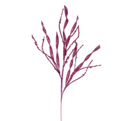 Vickerman 34" Pink Wavy and Spiral Glitter Spray, 6 per Bag.