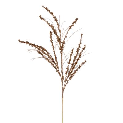 Vickerman 36" Champagne Berry Twig Glitter Spray, 6 per Bag.