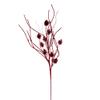 Vickerman 32" Red Mini Pinecone Twig Glitter Spray, 6 per Bag. view 1