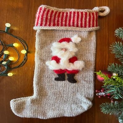 Handmade Christmas Stocking - Santa