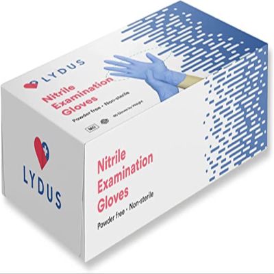 Old South Trading - OSTC Lydus 4 Mil Latex Free Nitrile Textured Finger Exam Gloves - Large (Box of 100)