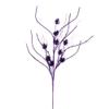 Vickerman 32" Purple Mini Pinecone Twig Glitter Spray, 6 per Bag. view 1