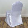 Efavormart 20 PCS White Glossy Satin Banquet Chair Covers, Reusable Elegant Chair Covers view 2