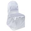Efavormart 20 PCS White Glossy Satin Banquet Chair Covers, Reusable Elegant Chair Covers view 4