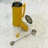 Frieling Stainless Steel French Press Coffee Maker - 34 Fl Oz, Yellow - Double-Walled with Double Filter - Insulated Plastic-Free Coffee Press for Camping & Travel view 4