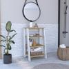 Linen Cabinet Jenne, Four Open Shelves - Light Oak/White view 1