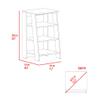 Linen Cabinet Jenne, Four Open Shelves - Light Oak/White view 2