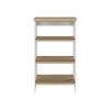Linen Cabinet Jenne, Four Open Shelves - Light Oak/White view 4