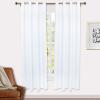 ADOORO Blackout Curtains for Bedroom with Black Line 100% Blackout Thermal Insulated Long Draperies for Living Room Soft Thick Window Treatment,White,120x69 in(WxL) view 2