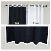 ADOORO Blackout Curtains for Bedroom with Black Line 100% Blackout Thermal Insulated Long Draperies for Living Room Soft Thick Window Treatment,White,120x69 in(WxL) view 4