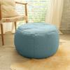 Jaxx Ellis Ottoman Shearling Faux-Lamb Plush Pouf for Modern Interior Design, Large, Mineral Green view 2