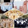 Efavormart Silver Chair Covers for Party 10 PCS Satin Self Tie Universal Banquet Wedding Folding Chair Cover for Dining Chairs Washable Slipcovers for Outdoors Events view 4