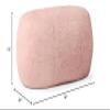 Jaxx Ellis Ottoman Shearling Faux-Lamb Plush Pouf for Modern Interior Design, Oval, Pink view 3