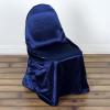 Efavormart Navy Blue Chair Covers for Party 20 PCS Satin Self Tie Universal Banquet Wedding Folding Chair Cover for Dining Chairs Washable Slipcovers for Outdoors Events view 2