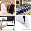 Efavormart 30 PCS White Premium Spandex Stretch Folding Chair Covers for Party Dining W/Foot Pockets Washable Wedding Chair Slip Covers for Outdoor -220GSM view 4