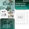 Jovware Shower Caddy Adhesive Replacement Stickers Sticker Shelf Basket Strips Suction Hooks Large Strong Hook (Transparent - 12 Packs - 1 Wire Hook) view 2