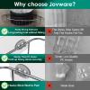 Jovware Shower Caddy Adhesive Replacement Stickers Sticker Shelf Basket Strips Suction Hooks Large Strong Hook (Transparent - 12 Packs - 1 Wire Hook) view 4