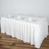 Efavormart 21ft Ivory Accordion Pleat Polyester Table Skirt for Kitchen Dining Catering Wedding Birthday Party Decorations Events view 1