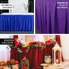 Efavormart 21ft Ivory Accordion Pleat Polyester Table Skirt for Kitchen Dining Catering Wedding Birthday Party Decorations Events view 4