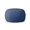 Jaxx Ellis Ottoman Shearling Faux-Lamb Plush Pouf for Modern Interior Design, Large, Indigo view 1