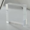 CiaoHER 2in Thickness Solid Acrylic Cube Display Block Clear Polished Pedestal Stand Riser Solid Base 2'' x 6" x 6", 1 Pack view 4