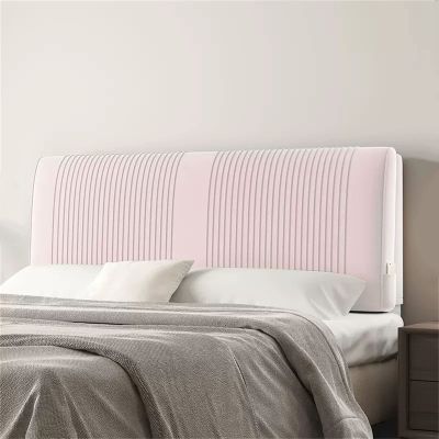 ZZYK Large Upholstered Reading Wedge Pillow Headboard Backrest Fleece King Size Bolster Lumbar Support Cushion Home Double Tatami Couch Bed Cushion,Pink,Straps 59"/150cm