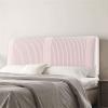 ZZYK Large Upholstered Reading Wedge Pillow Headboard Backrest Fleece King Size Bolster Lumbar Support Cushion Home Double Tatami Couch Bed Cushion,Pink,Straps 59"/150cm view 1